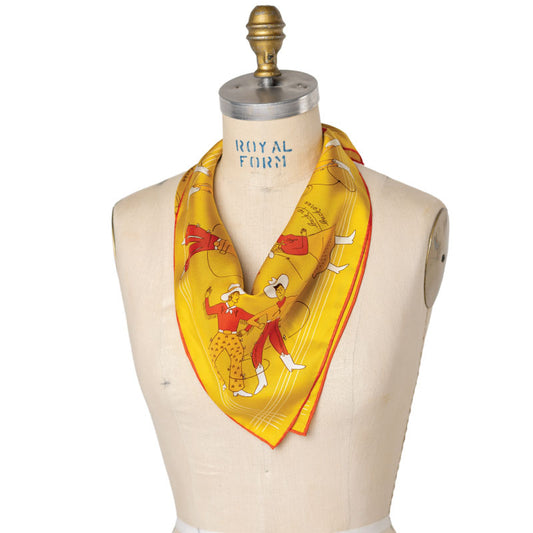 'buck up buckaroo' silk scarf