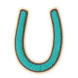 "horseshoe" chenille vintage style patch
