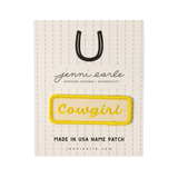 "cowgirl" name patch
