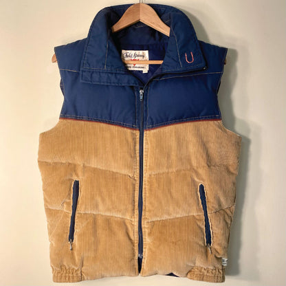 tan cord vintage one-of-a-kind vest