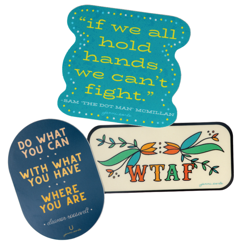 sam "the dot man" quote sticker