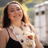 'I am free' silk scarf
