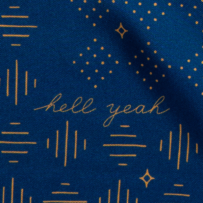 'hell yeah' silk scarf