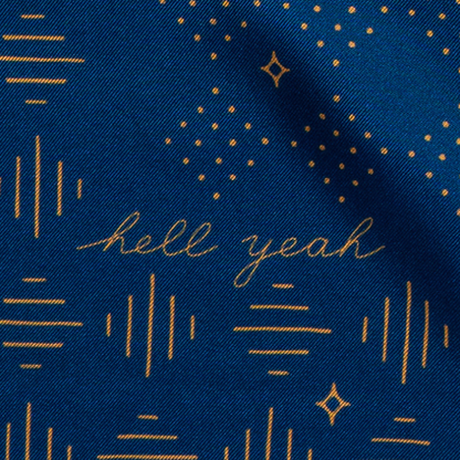 'hell yeah' silk scarf
