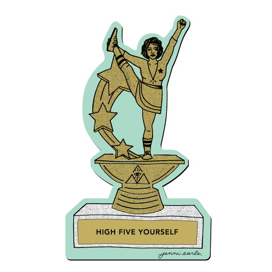high five yourself sticker