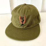 horseshoe + flower chainstitch hat