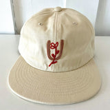 horseshoe + flower chainstitch hat
