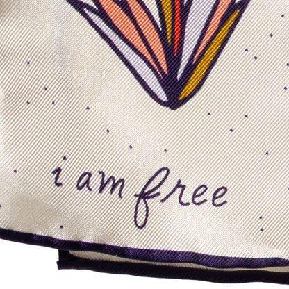 'I am free' cactus silk scarf