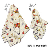 'word jumble' silk scarf