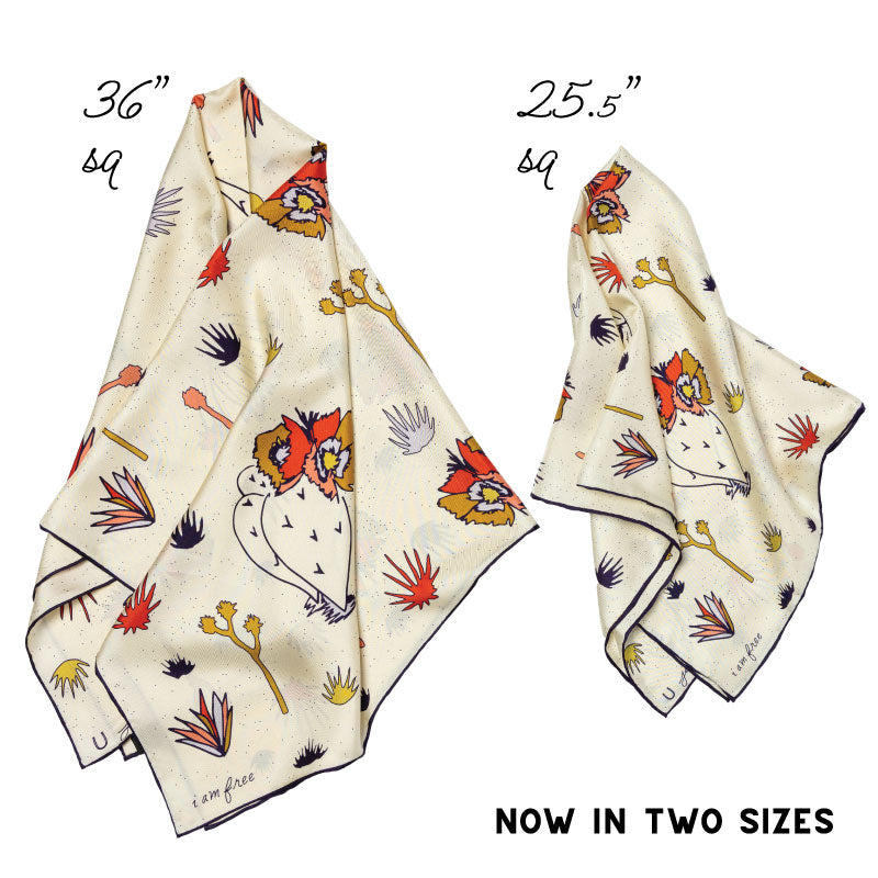 'word jumble' silk scarf