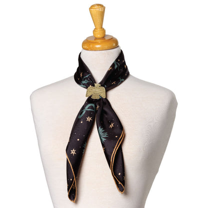 'lasso the stars' silk scarf