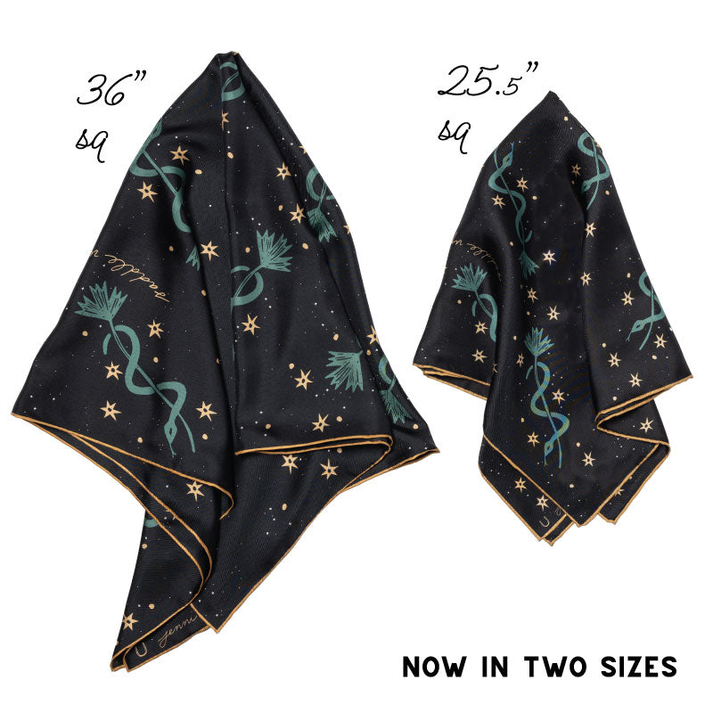 'lasso the stars' silk scarf