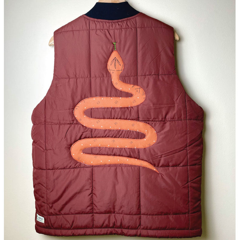 maroon uncycled one-of-a-kind vest