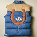heather blue vintage one-of-a-kind vest