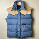 heather blue vintage one-of-a-kind vest