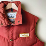 terracotta gathered vintage one-of-a-kind vest
