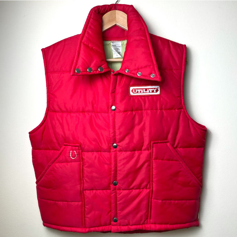 red vintage one-of-a-kind vest
