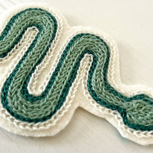 "snake" chainstitch patch