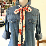 voile bandana skinny tie