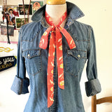 voile bandana skinny tie