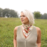 'word jumble' silk scarf
