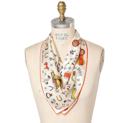 'word jumble' silk scarf