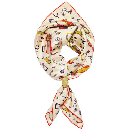 'word jumble' silk scarf