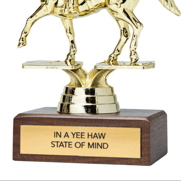 IN A YEE HAW STATE OF MIND trophy