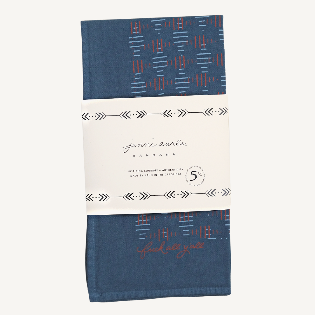 'fuck all y'all' bandana in indigo