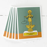 happy birthday, cowgirl greeting card