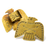 large brass thunderbird bandana slide