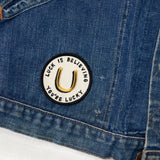 "good luck" woven patch