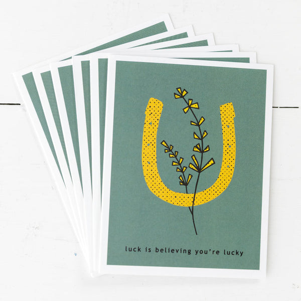 【1枚】PENPENS LUCKY MESSAGE CARD luck is believing you're lucky greeting card – Jenni Earle