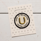 "good luck" woven patch